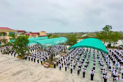 TRƯỜNG THCS HẢI LÝ HÒA NHỊP CÙNG HÀNG TRIỆU HỌC SINH NINH BÌNH TRONG NGÀY HỘI VÕ NHẠC VOVINAM